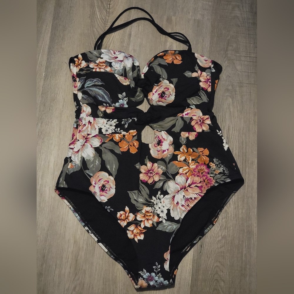 Time and Tru- Floral One Piece Swimsuit